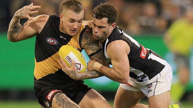 Jarryd Blair struggled against Richmond. Picture: Wayne Ludbey