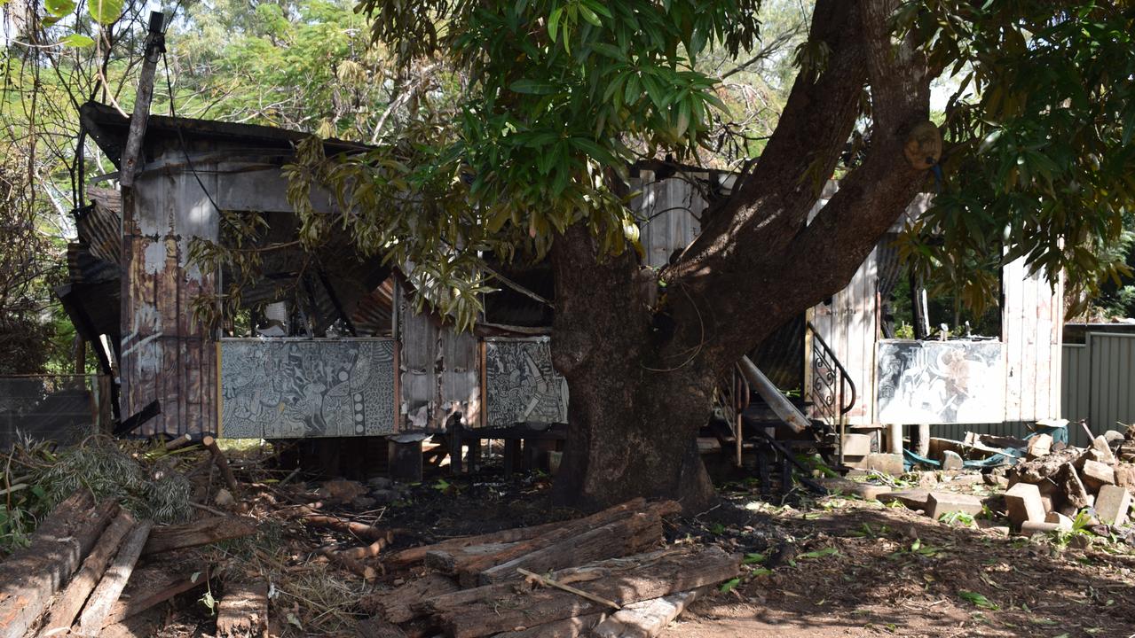 A house at 252 Grubb Street, Koongal, has been destroyed in a fire on August 6, 2022. Picture: Aden Stokes