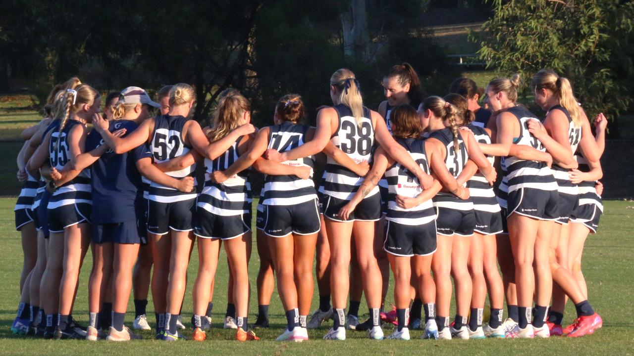 Geelong played in a VFLW practice match against Collingwood on March 19. Picture: Meg Saultry