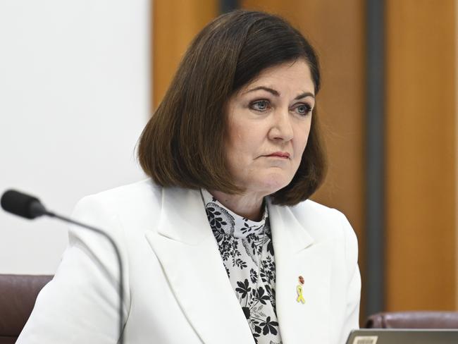 CANBERRA, Australia - NewsWire Photos - September 20, 2024: Senator Sarah Henderson during the second inquiry into antisemitism at universities at Parliament House in Canberra. Picture: NewsWire / Martin Ollman