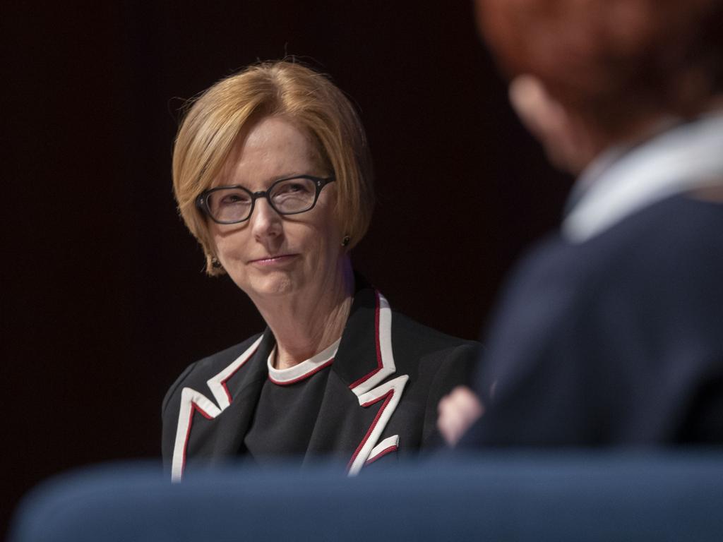 Former prime minister Julia Gillard said women could be disadvantaged by working from home arrangements as they’re more likely to take on caring responsibilities. Picture: NCA NewsWire / Andrew Taylor