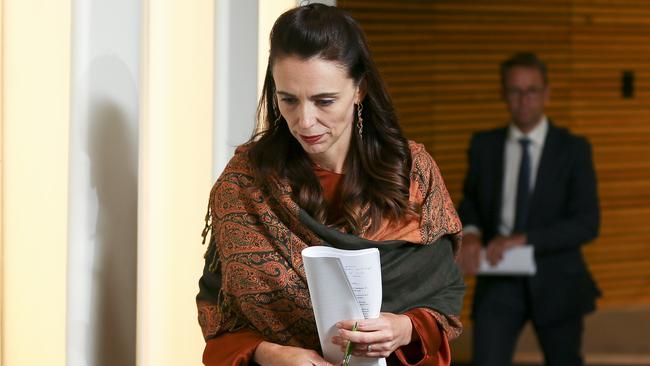 New Zealand Prime Minister Jacinda Ardern at Parliamentin Wellington on Wednesday. Picture: Getty Images