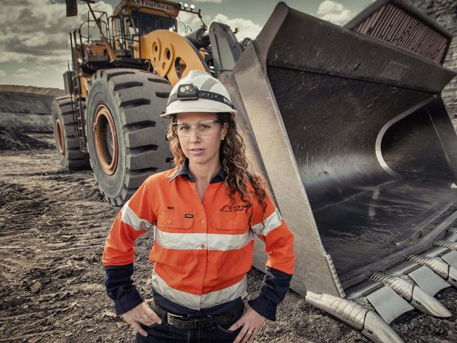 Coal Miner Bec Murphy. Photo: Glenn Hunt / The Australian