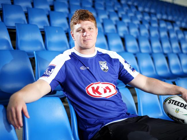 DAILY TELEGRAPH - Pictured is new Canterbury Bulldogs signing Dylan Napa at Belmore Oval today. Picture: Tim Hunter.