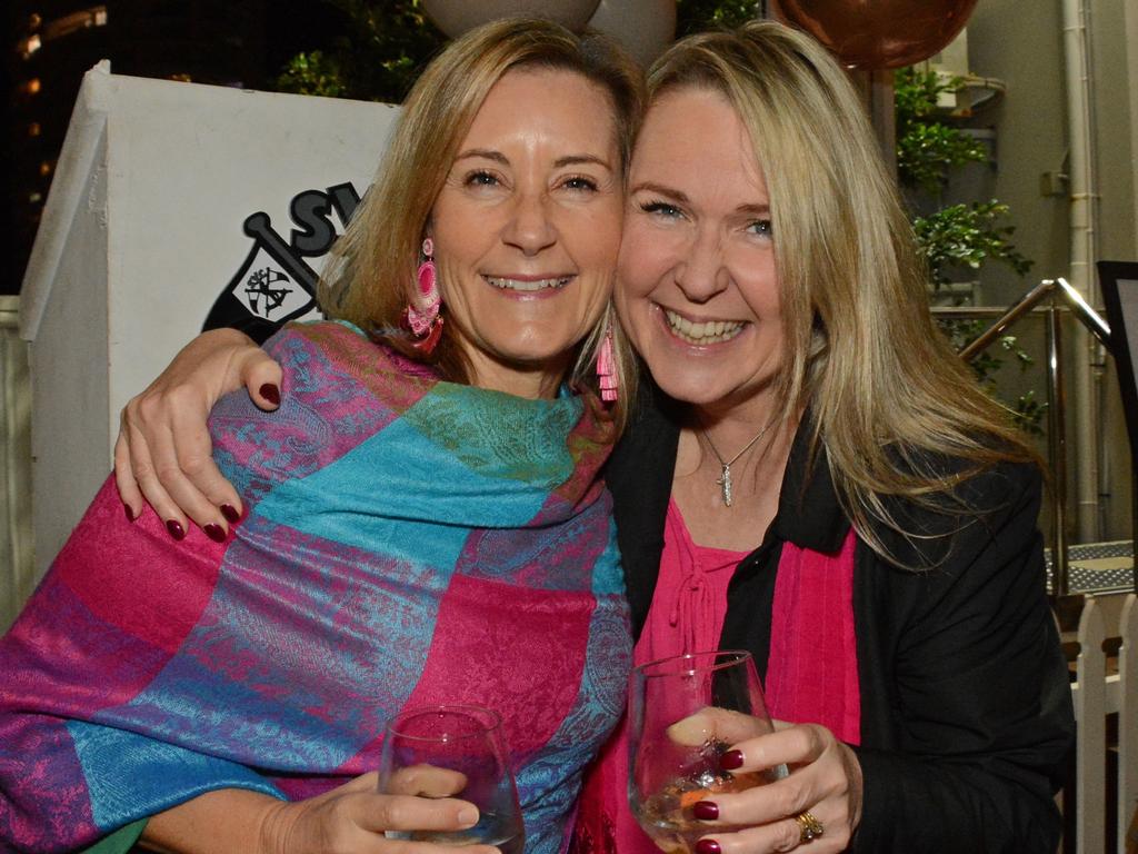 Theresa Allery and Caroline Williams at launch of Pink Paradise Gin at Southport Yacht Club, Main Beach. Picture: Regina King.