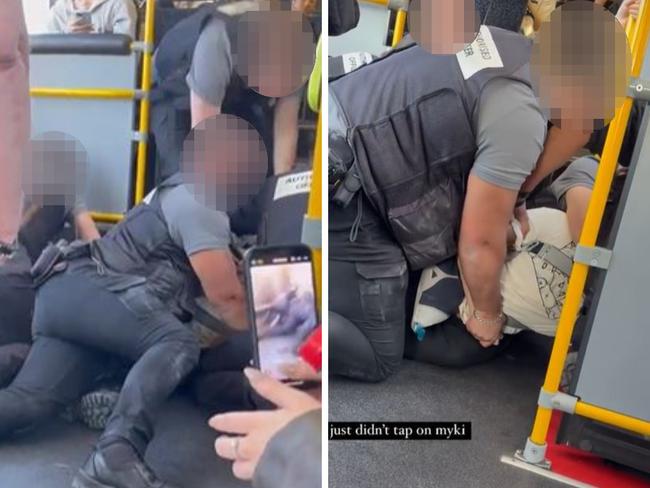 Wild police act on Melbourne bus