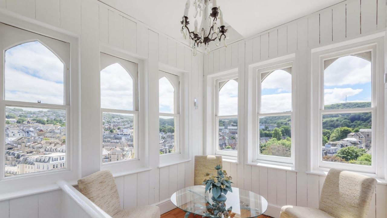 The home’s reading tower with spectacular sea vistas