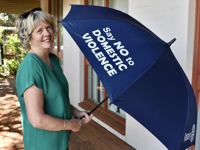 Umbrellas offer support against scourge of domestic violence