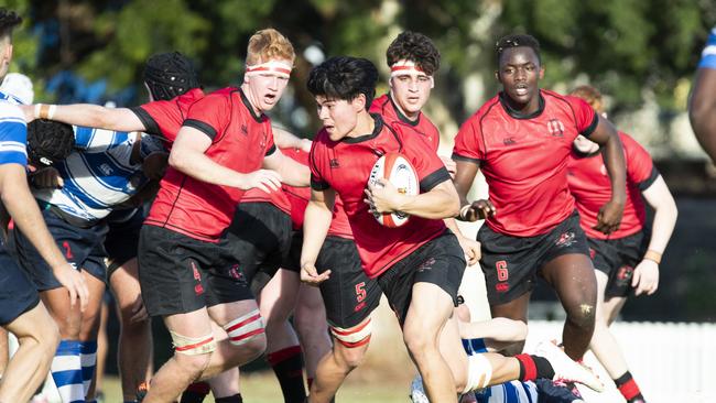 GPS First XV Rugby Union Nudgee College vs St Josephs Gregory Terrace. Terrace #8 Aiden Chambers. August 8, 2020. Picture: Renae Droop