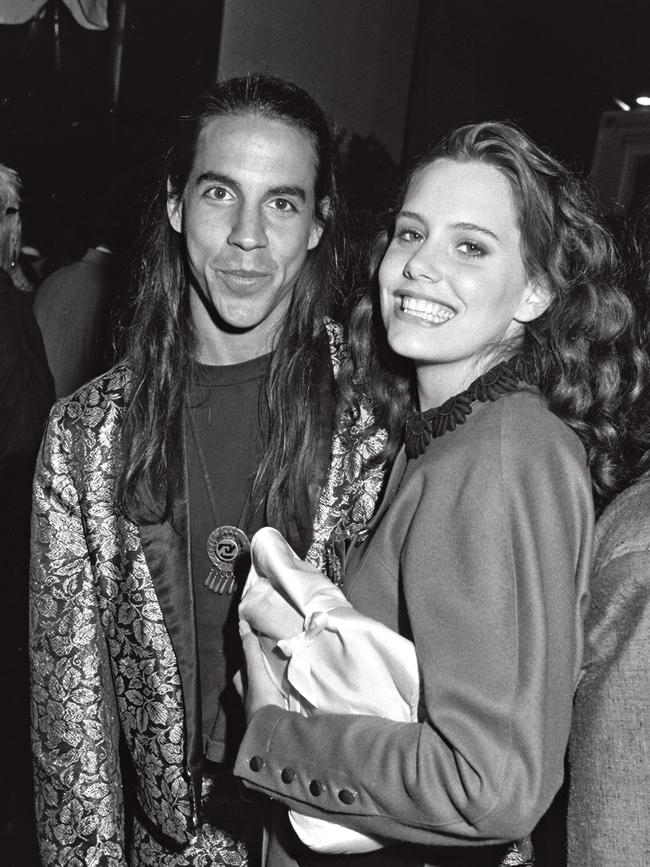 Attending the 1989 MTV Video Music Awards with then-beau Anthony Kiedis. Picture: Jeff Kravitz/FilmMagic