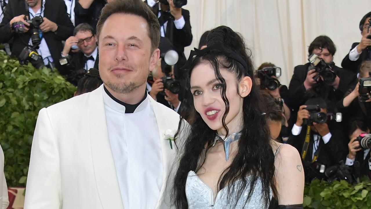 Elon Musk and Grimes in 2018. Picture: Getty Images