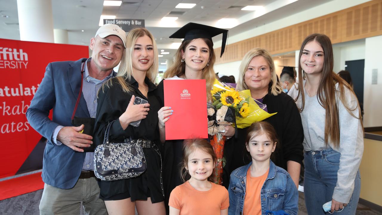 Griffith business school graduation at Gold Coast Convention Centre. The Milos Family Picture Glenn Hampson