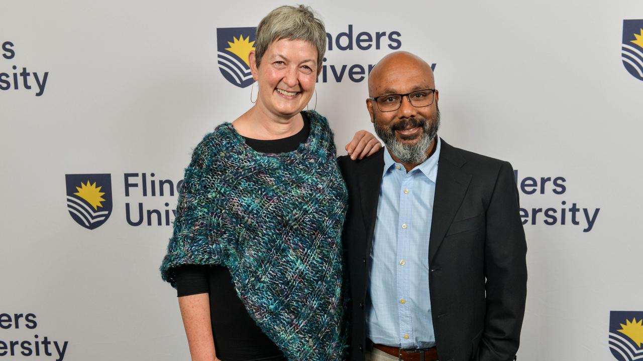 Justine Smith and Binoy Appukuttan while attending a Flinders University event. Picture: Supplied