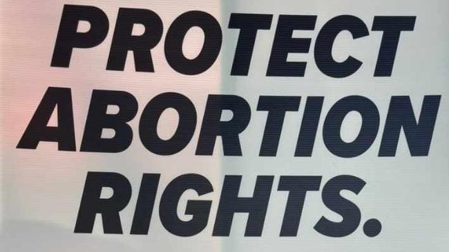 A United Workers Union endorsed sign stating “Protect abortion rights: vote Labor” in Bundaberg during the Queensland election.