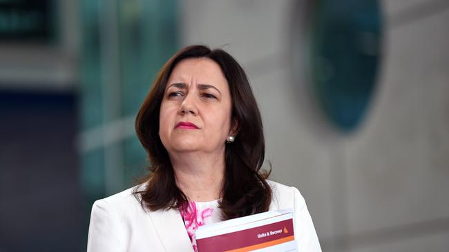 Queensland Premier Annastacia Palaszczuk has dodged a questions about her commissioned research showed whether Queenslanders supported the state’s border closures. Picture: NCA NewsWire / Dan Peled