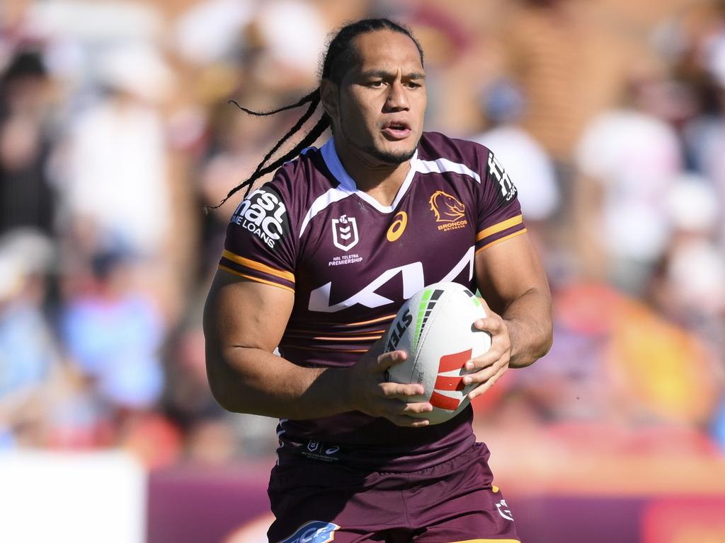 Martin Taupau has not had a happy time at the Broncos. Picture: NRL Photos
