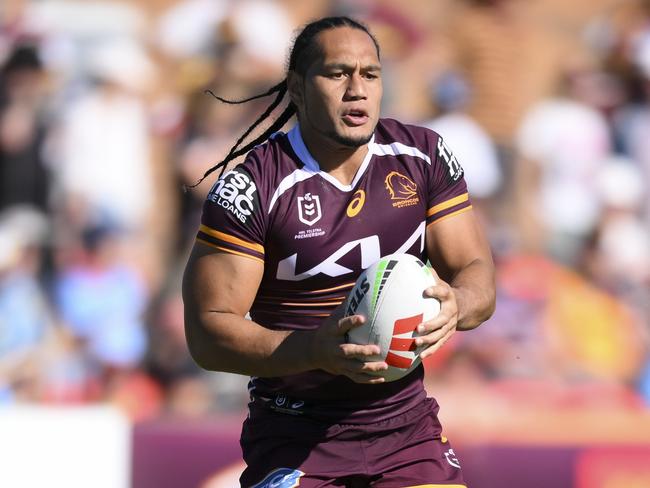 Martin Taupau has not had a happy time at the Broncos. Picture: NRL Photos