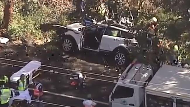 One person died in a crash at Magenta on Wednesday. Picture: 7 News