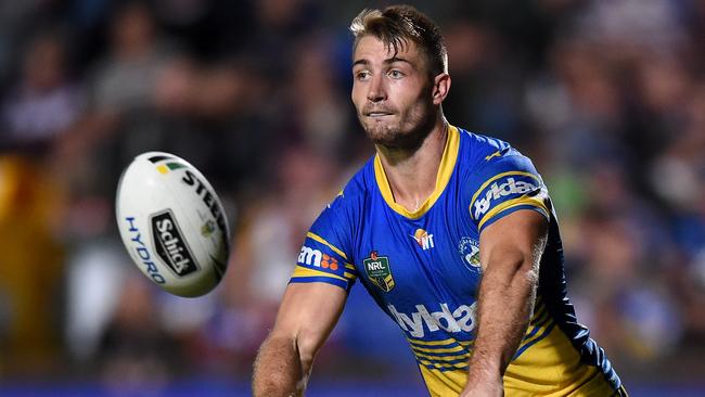 Kieran Foran of the Eels in action.