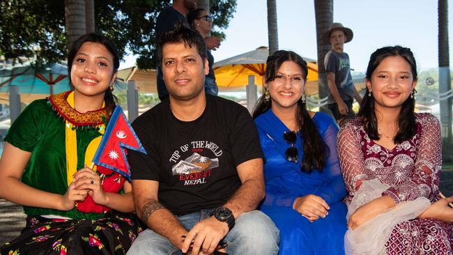 Anshika, Kabindra, Aaryah and Kanchan at the 2024 Darwin Nepalese Festival. Picture: Pema Tamang Pakhrin