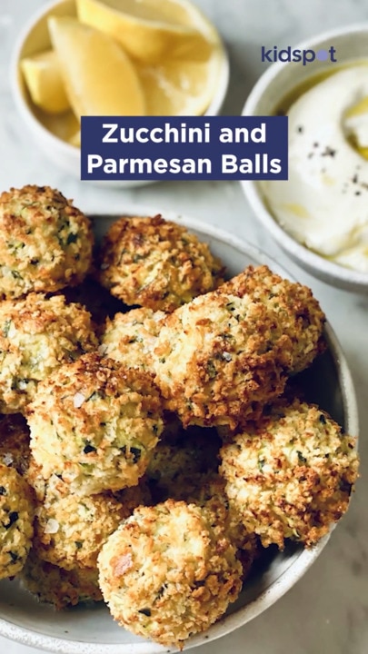 Air fryer zucchini and parmesan balls