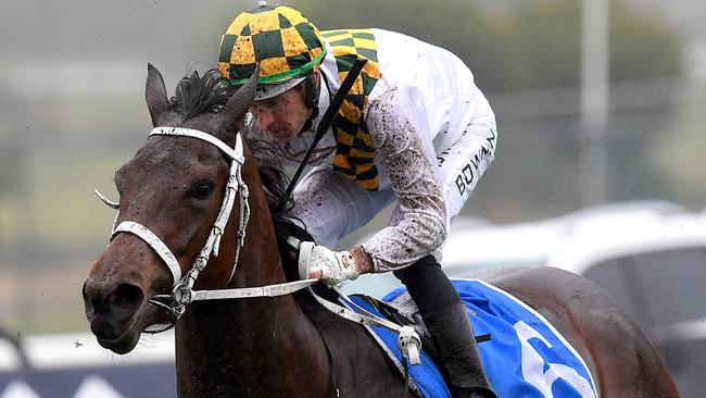 Covent Garden struggled in the heavy conditions at Canterbury Park. Picture: AAP