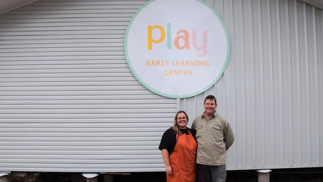 Parents and business owners Sarah and Lloyd Courtney opened Play Early Learning Centre.