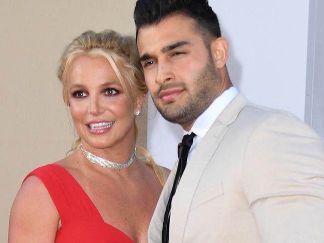 Britney and Sam are expecting their first child together. Picture: Valerie Maconc/AFP