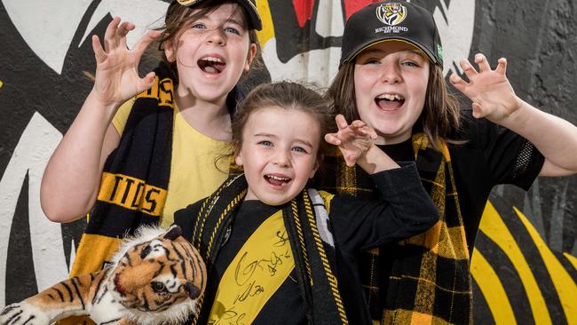 The Tiger army has clawed most of Richmond’s memberships guaranteeing Grand Final access. Picture: Jake Nowakowski