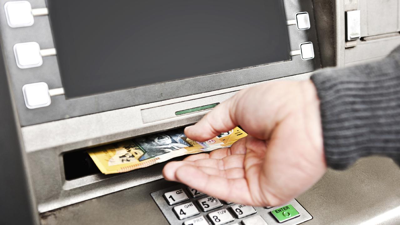 Withdrawals from ATMs in Australia jumped 2.7 per cent between July and August. Picture; iStock