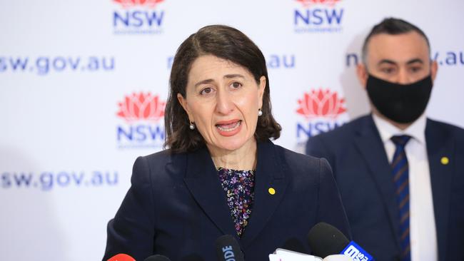 NSW Premier Gladys Berejiklian confirmed 1405 new cases of Covid-19 in the state on Thursday. Picture: NCA NewsWire / Christian Gilles