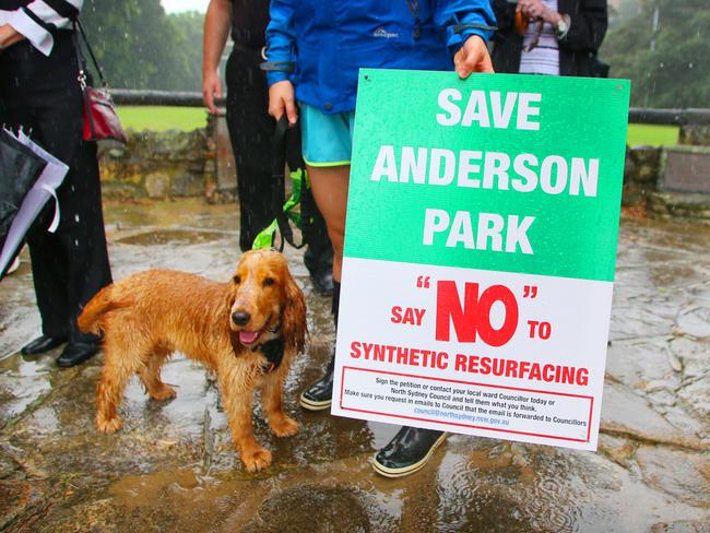 The community group created signs to raise awareness. Picture: Phillip Rogers