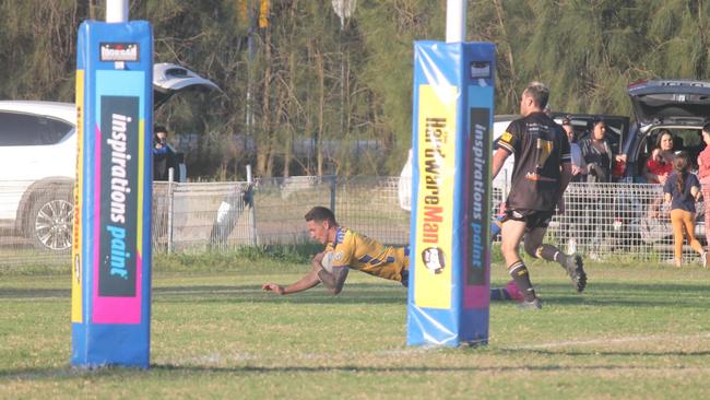 Justin Jones scoring a try for the Warilla-Lake South Gorillas. Picture: Warilla-Lake South Gorillas Facebook