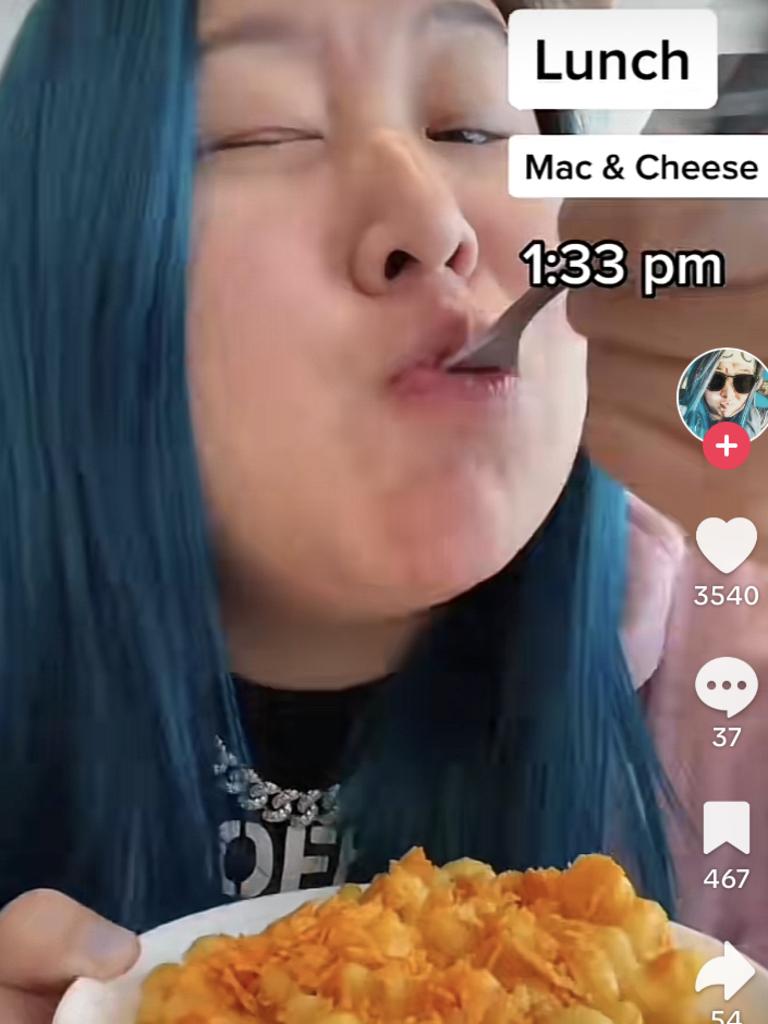 This person ate three lunches. Picture: TikTok.