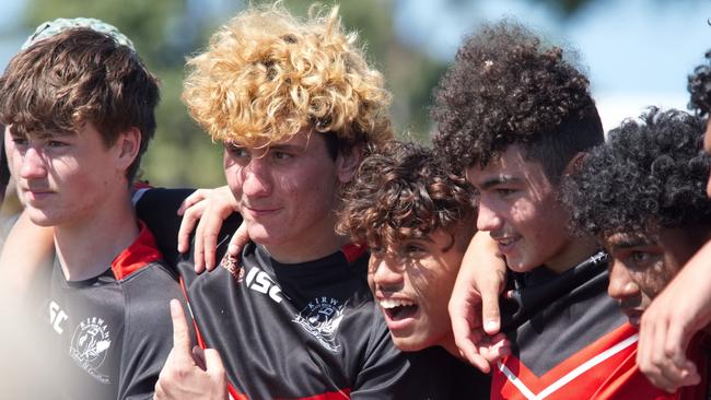 Ignatius Park College and Kirwan State High School teams take on St Brendanâ€™s College Yeppoon teams in Queensland state rugby league semi finals at Mackay on Wednesday, August 24, 2022.