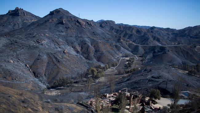 Miley Cyrus’s Malibu home was destroyed by California’s Woolsey fire in November 2018. Picture: David McNew