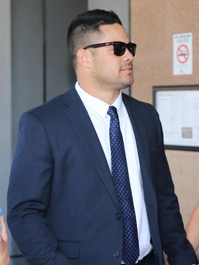 Jarryd Hayne leaves Newcastle Court last year. Picture NCA NewsWire / Peter Lorimer.