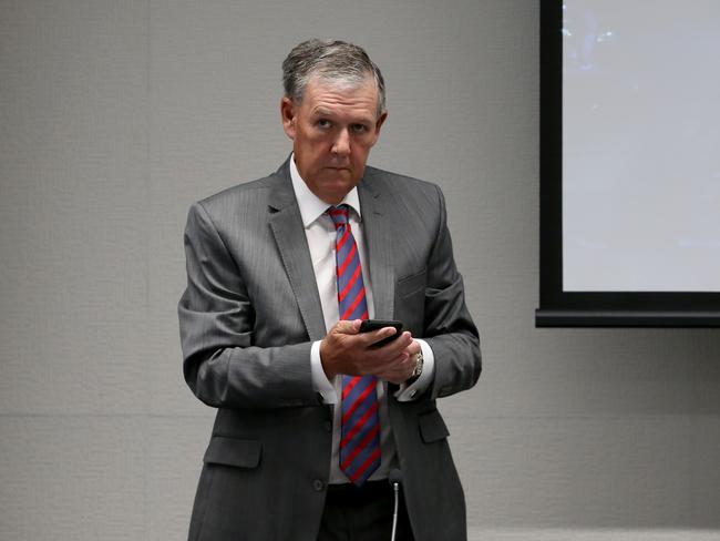 Fairfax Chairman Nick Falloon at the Fairfax Merger Meeting and AGM in 2018. Picture: Hollie Adams