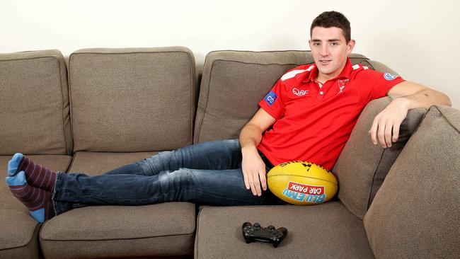 O’Riordan at home in 2016 after his drive back from Darwin with a punctured lung.