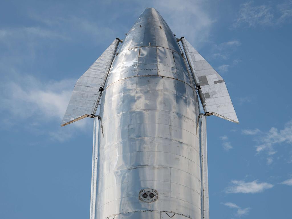 The stainless steel skin of the spaceship. Picture: Getty Images/AFP