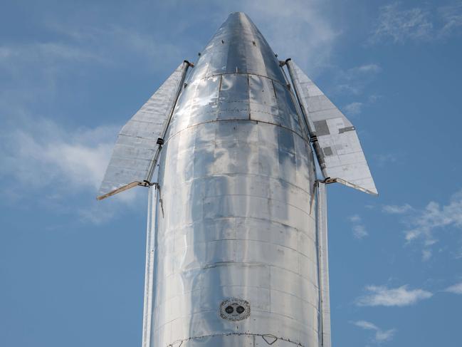 The stainless steel skin of the spaceship. Picture: Getty Images/AFP