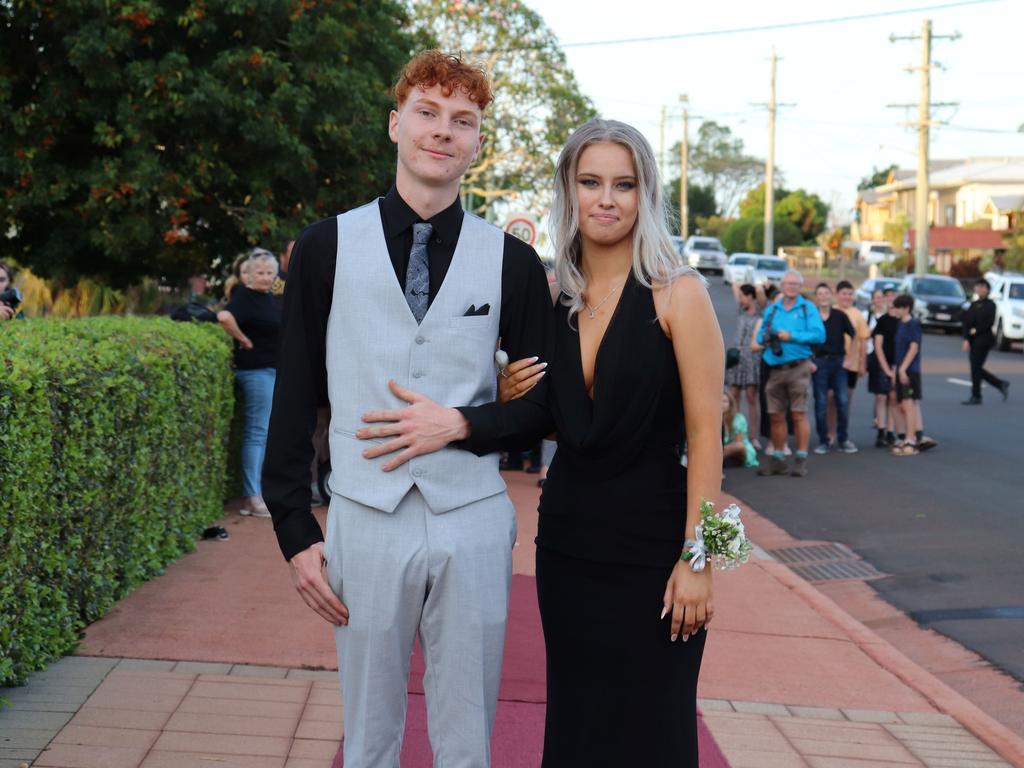 Harley Haimes and Grace Wurst at the 2023 Isis State High School formal. Image credit: Isis SHS.