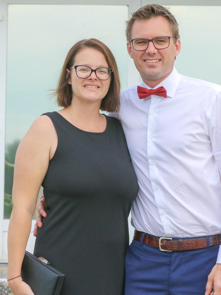 Elle and Rohan Langworthy as the NTFL's night of nights . Picture Glenn Campbell