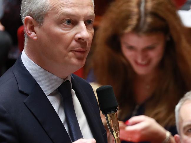 French Economy and Finance Minister Bruno Le Maire speaks  during  a session of questions to the Government at the French National Assembly in Paris on March 5, 2019. (Photo by JACQUES DEMARTHON / AFP)