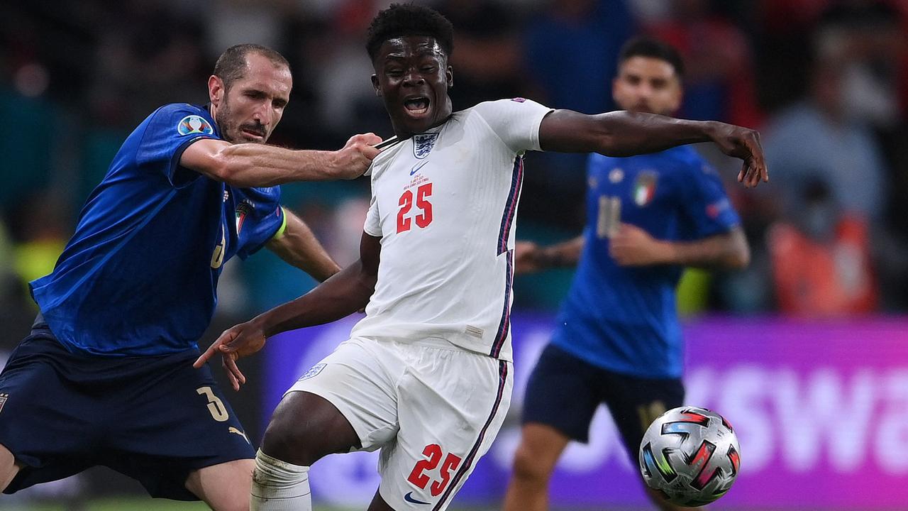 Euro 2020 final England vs Italy result, Chiellini tackle on