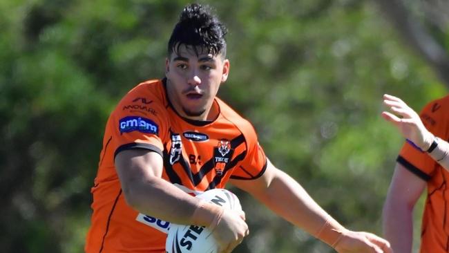 Mikael Ibrahim playing for the Brisbane Tigers in Meninga Cup.