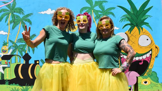 Rabbiah Drake, Jorja Robinson and Tash Stott at the Big Pineapple Music Festival 2024.