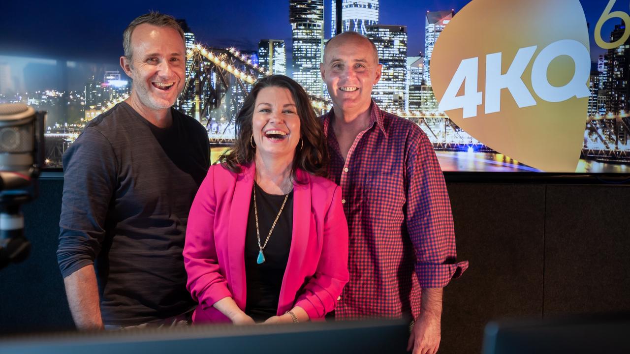 4KQ breakfast team of Mark Hine, Laurel Edwards and Gary Clare.