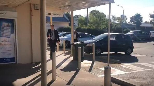 Detectives arrive at the Salisbury North shopping complex where a good Samaritan was last night seriously assaulted, after stepping in to help a woman in a fight with a man. He was flown to hospital with head injuries. Picture: Hannah Foord/10NewsFirst Adelaide