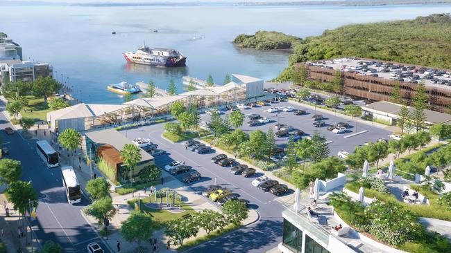 The proposed Toondah harbour project. Artist’s impression.